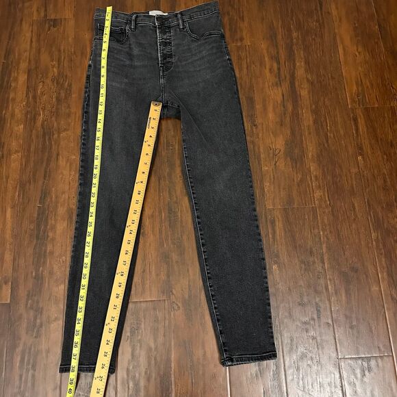 EVERLANE The High Rise Skinny Jeans Button-Fly in Washed Black - Picture 13 of 14